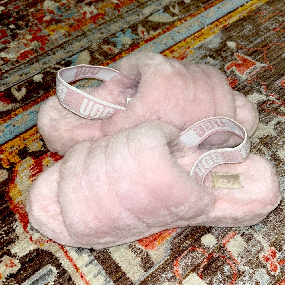 Womens UGG Fluff Yeah Slide Sandal light pink